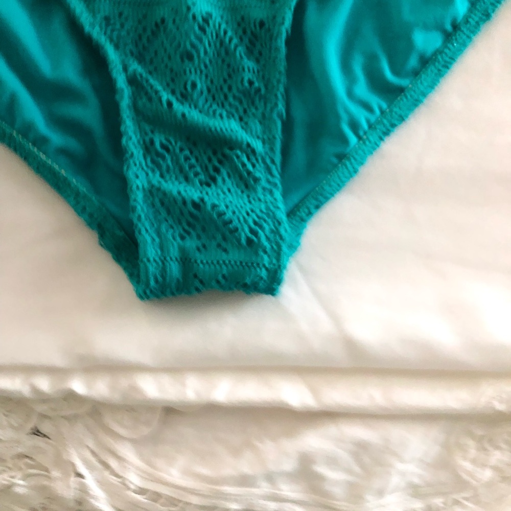 OP Teal Lace High-Neck Bikini Set - Picture 4 of 9